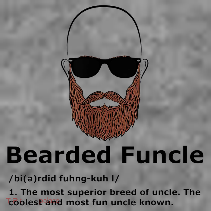Men Bearded Funcle Funny Bald Uncle Definition Short Acrylic Beanie