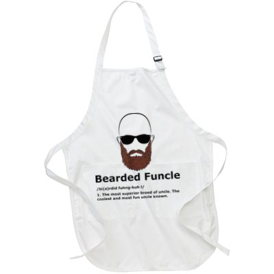 Men Bearded Funcle Funny Bald Uncle Definition Apron