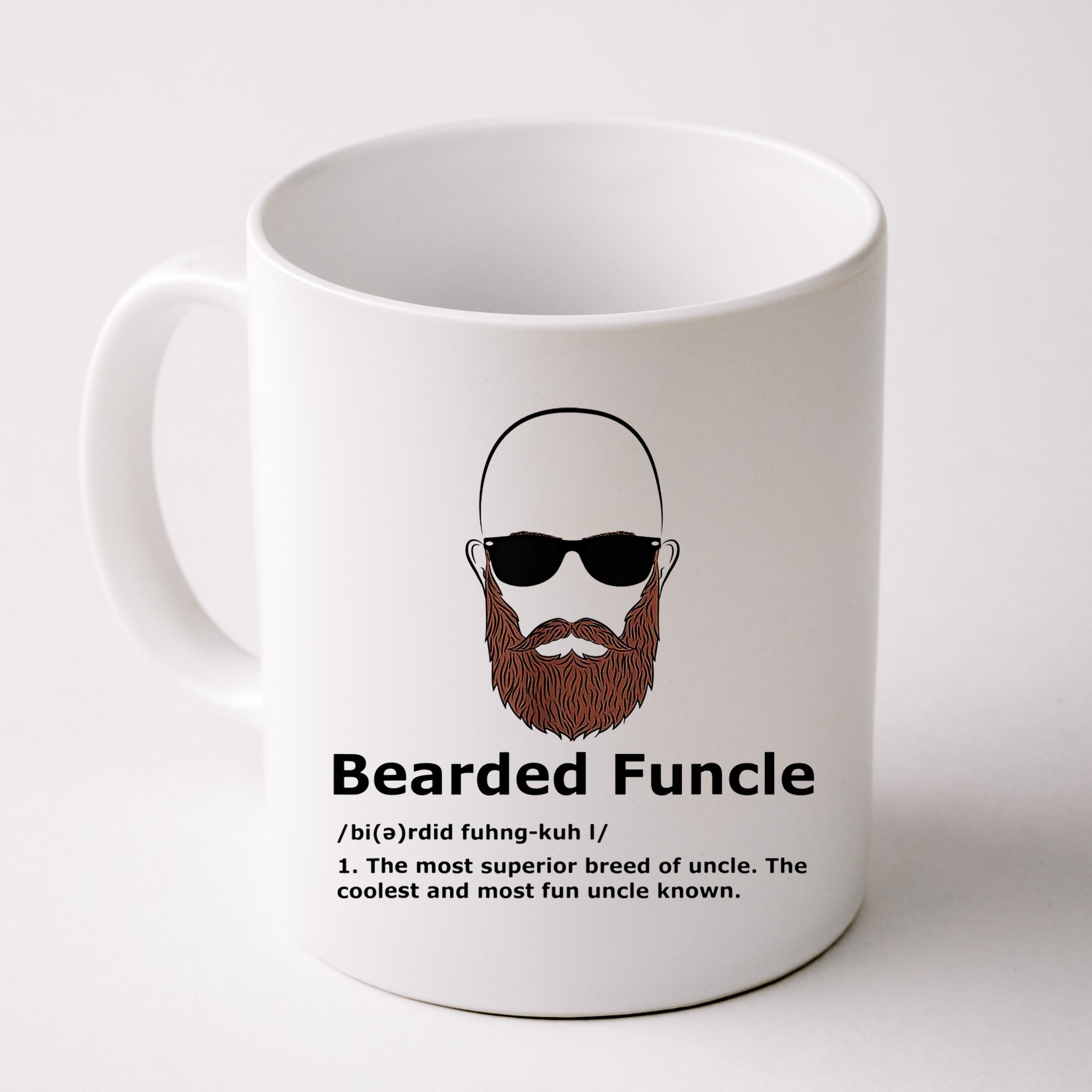 Men Bearded Funcle Funny Bald Uncle Definition Mug