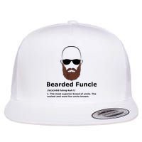 Men Bearded Funcle Funny Bald Uncle Definition Flat Bill Trucker Hat