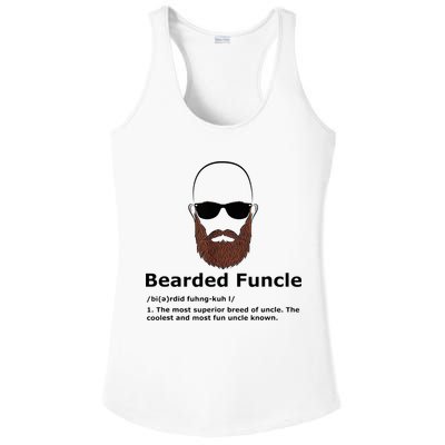 Men Bearded Funcle Funny Bald Uncle Definition Ladies PosiCharge Competitor Racerback Tank