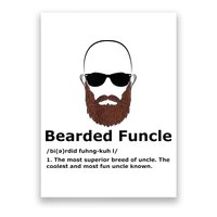 Men Bearded Funcle Funny Bald Uncle Definition Poster