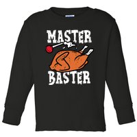 Master Baster Funny Turkey Print Happy Thanksgiving Day Toddler Long Sleeve Shirt