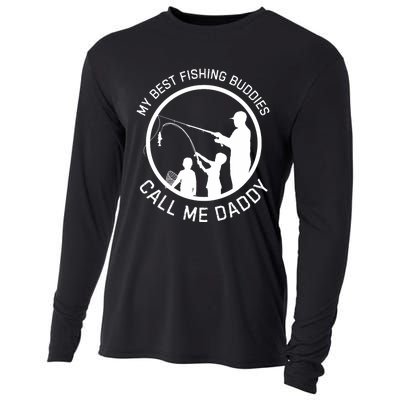 My Best Fishing Buddies Call Me Daddy FatherS Day Cooling Performance Long Sleeve Crew