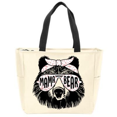 Mama Bear Face Sunglasses Mother Mom Mommy Mother's Day Zip Tote Bag