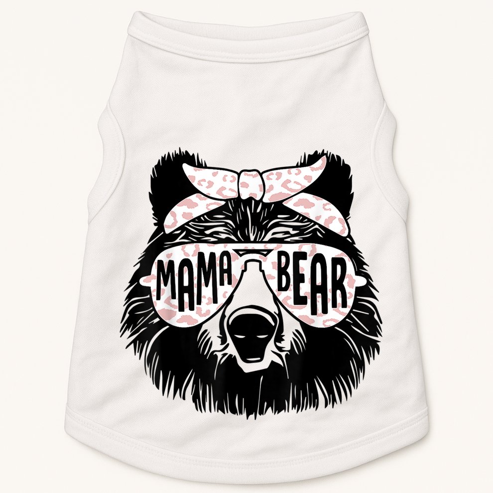 Mama Bear Face Sunglasses Mother Mom Mommy Mother's Day Doggie Tank