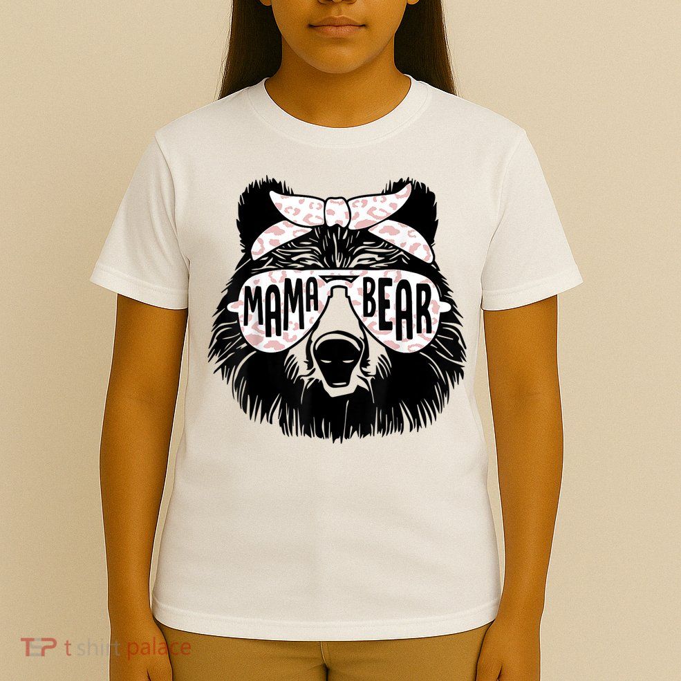 Mama Bear Face Sunglasses Mother Mom Mommy Mother's Day T-Shirt