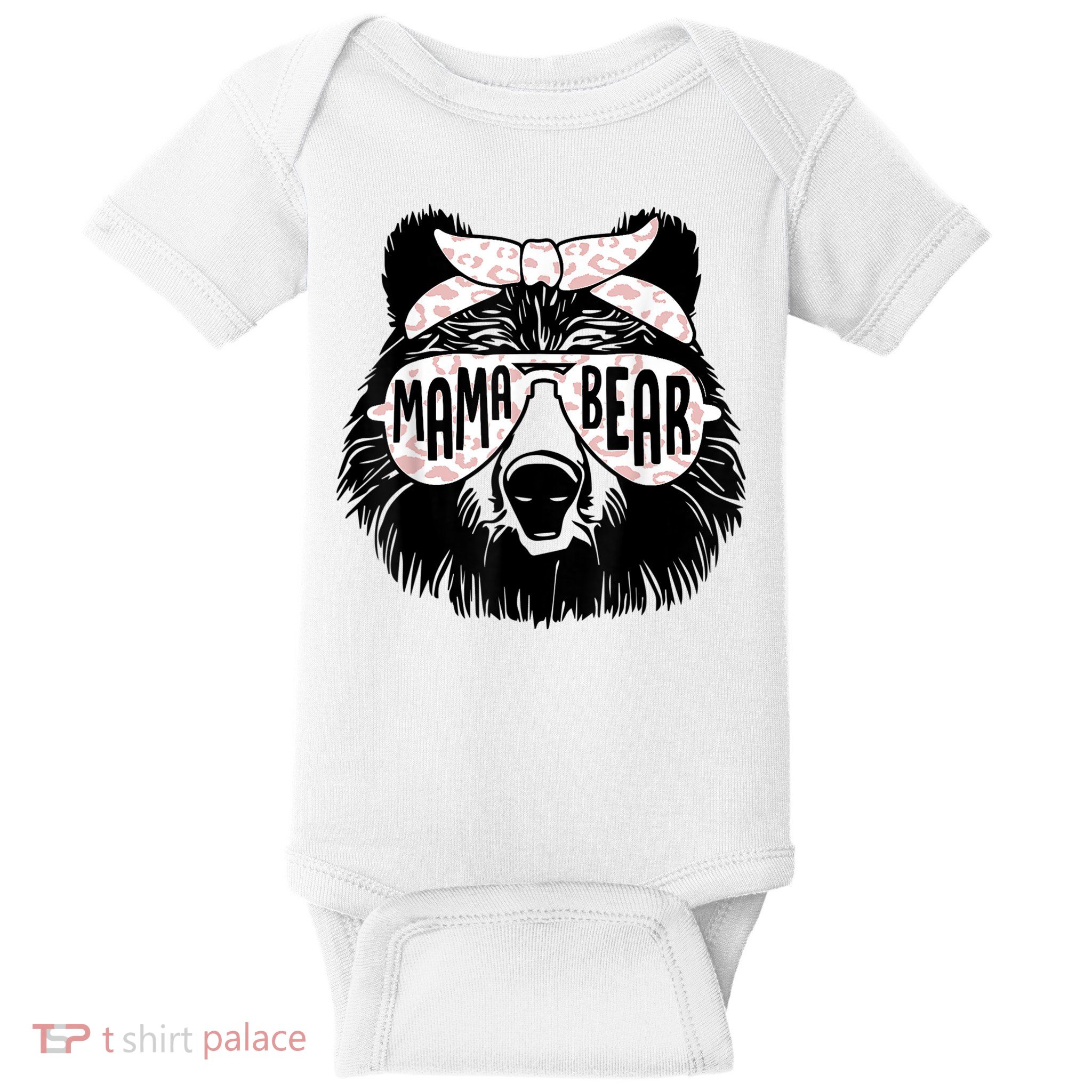 Mama Bear Face Sunglasses Mother Mom Mommy Mother's Day Baby Bodysuit