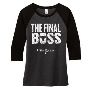 Music Boss Final Women's Tri-Blend 3/4-Sleeve Raglan Shirt