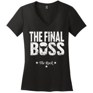 Music Boss Final Women's V-Neck T-Shirt