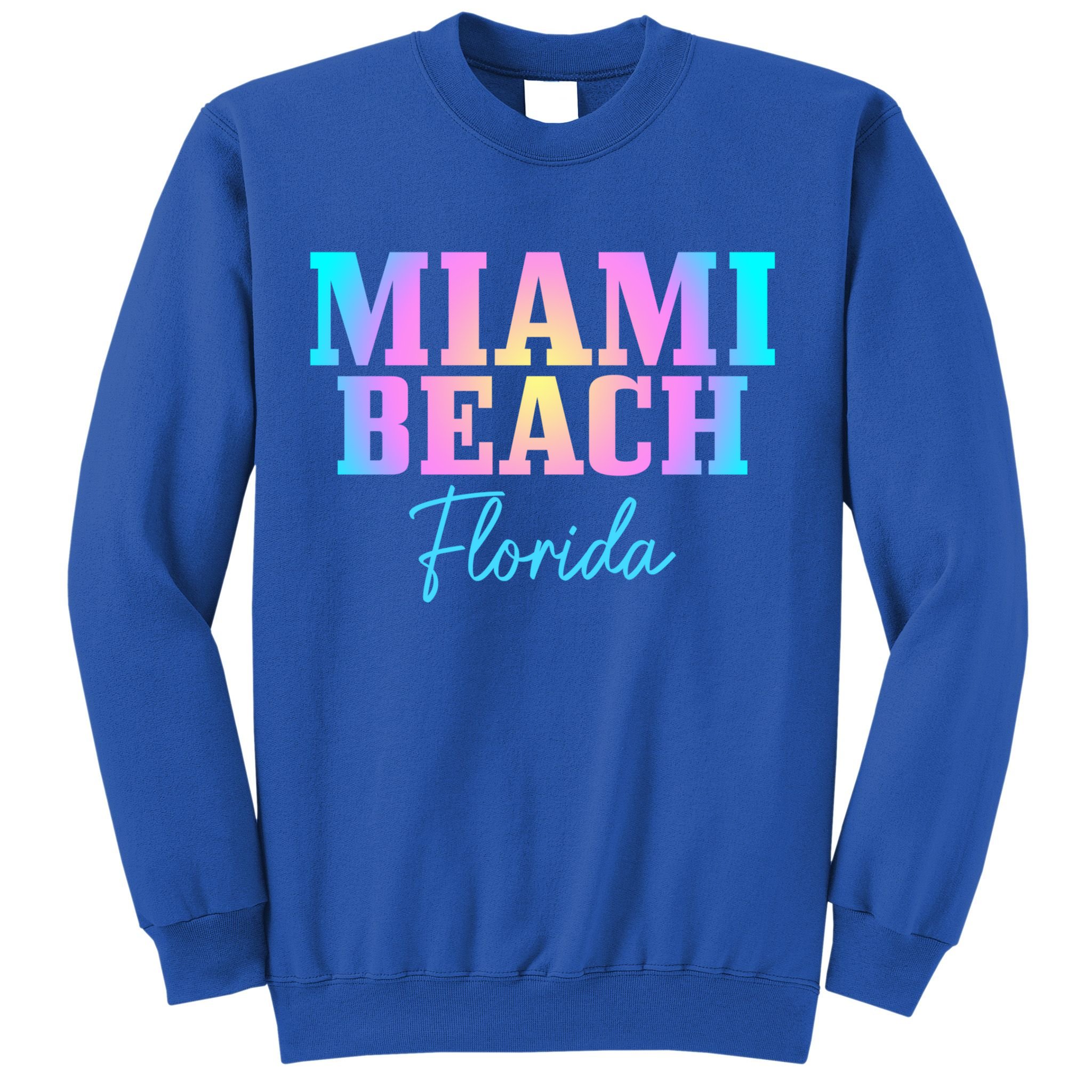Miami Beach Florida Fl Vintage Tie Dye Retro Vacation Gift Sweatshirt