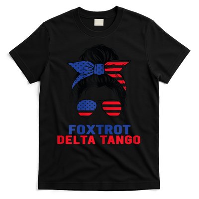 Messy Bun Foxtrots Deltas Tangos Bear Foxtrots Deltas Tango T-Shirt