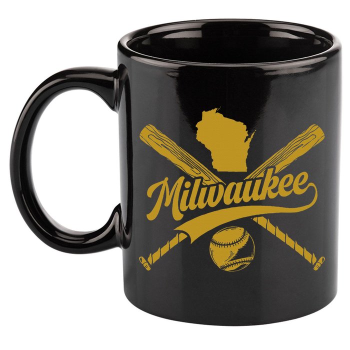 Milwaukee Baseball Fan 11oz C Handle Ceramic Mug