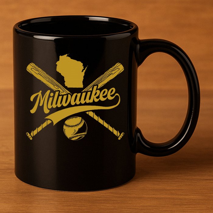 Milwaukee Baseball Fan 11oz C Handle Ceramic Mug