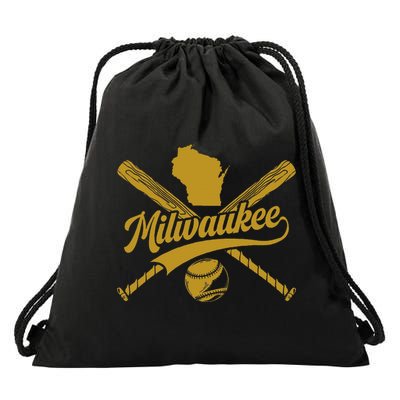 Milwaukee Baseball Fan Drawstring Bag