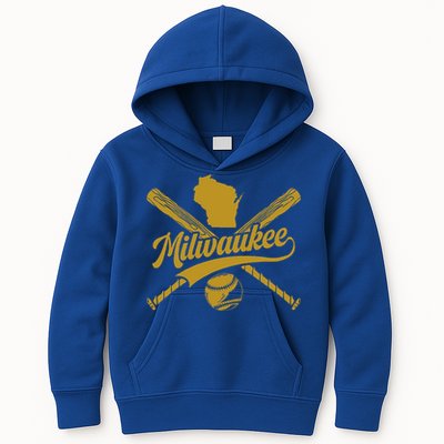 Milwaukee Baseball Fan Kids Hoodie