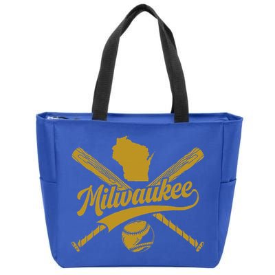 Milwaukee Baseball Fan Zip Tote Bag