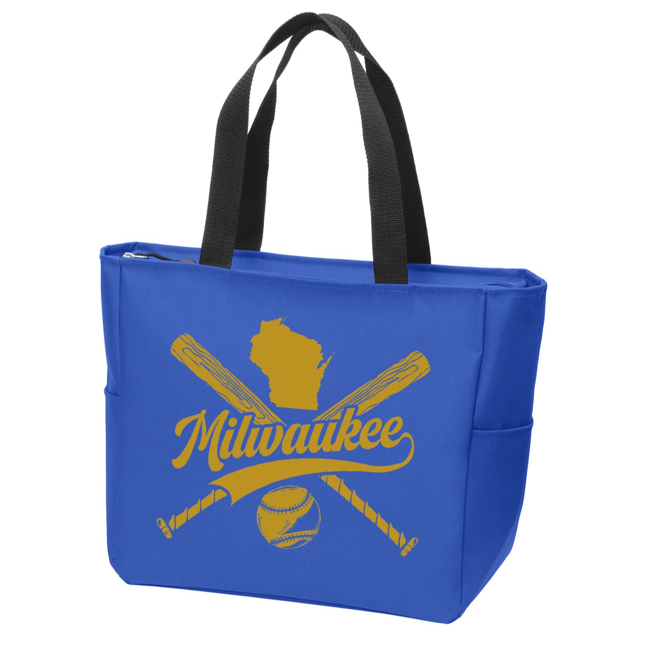 Milwaukee Baseball Fan Zip Tote Bag