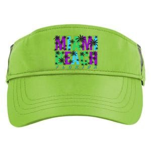 Miami Beach Floral Palm Trees Adult Drive Performance Visor