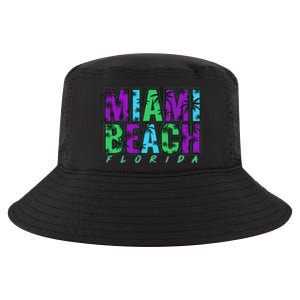 Miami Beach Floral Palm Trees Cool Comfort Performance Bucket Hat