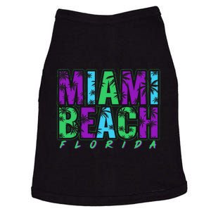 Miami Beach Floral Palm Trees Doggie Tank