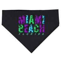 Miami Beach Floral Palm Trees USA-Made Doggie Bandana