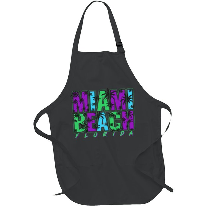 Miami Beach Floral Palm Trees Apron