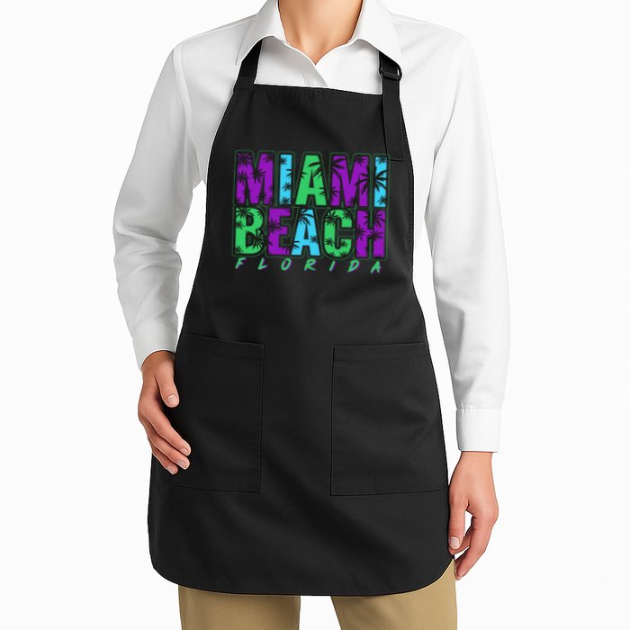 Miami Beach Floral Palm Trees Apron