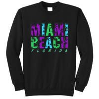 Miami Beach Floral Palm Trees Sweatshirt