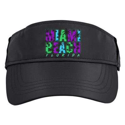 Miami Beach Floral Palm Trees Adult Drive Performance Visor