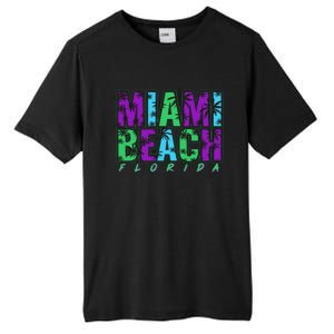 Miami Beach Floral Palm Trees Tall Fusion ChromaSoft Performance T-Shirt