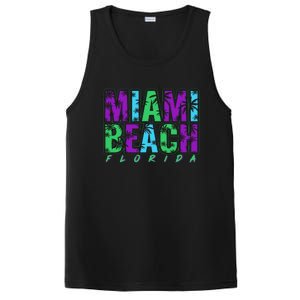 Miami Beach Floral Palm Trees PosiCharge Competitor Tank