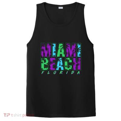 Miami Beach Floral Palm Trees PosiCharge Competitor Tank