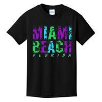 Miami Beach Floral Palm Trees Kids T-Shirt