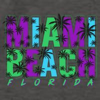 Miami Beach Floral Palm Trees Vector Backpack