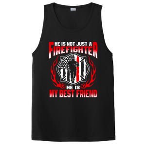 My Best Friend Is A Firefighter Hero Proud Fire Friend Gift Funny Gift PosiCharge Competitor Tank