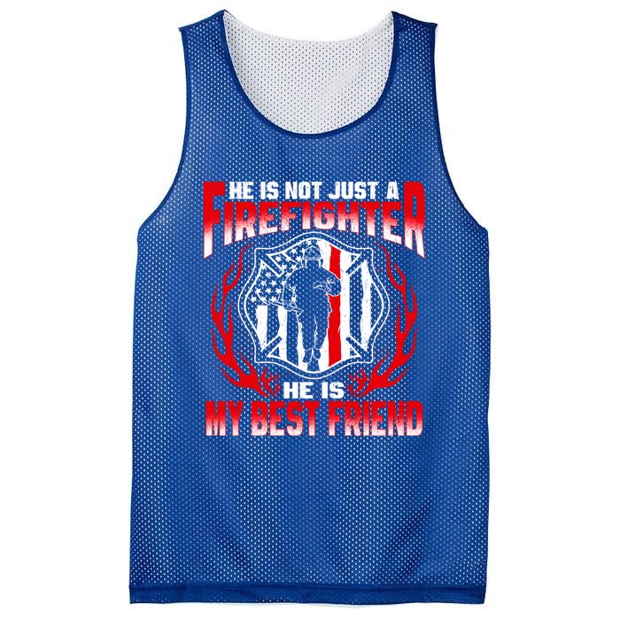 My Best Friend Is A Firefighter Hero Proud Fire Friend Gift Funny Gift Mesh Reversible Basketball Jersey Tank