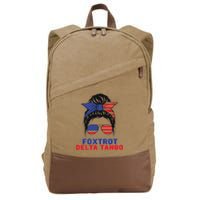 Messy Bun Foxtrots Deltas tango Cotton Canvas Backpack