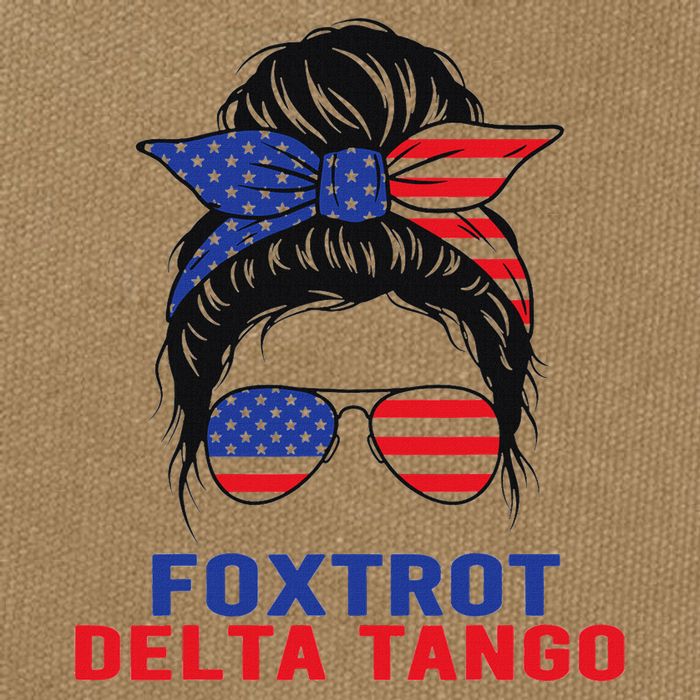 Messy Bun Foxtrots Deltas tango Cotton Canvas Backpack