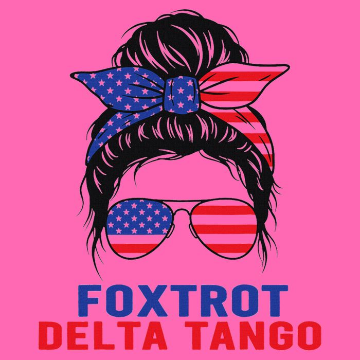 Messy Bun Foxtrots Deltas tango Stripe Pom Pom Beanie