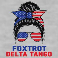 Messy Bun Foxtrots Deltas tango Ladies PosiCharge Tri-Blend Wicking Tank