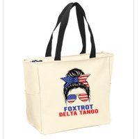 Messy Bun Foxtrots Deltas tango Zip Tote Bag