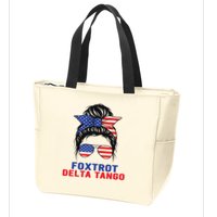 Messy Bun Foxtrots Deltas tango Zip Tote Bag