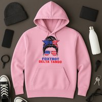 Messy Bun Foxtrots Deltas tango Hoodie