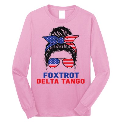 Messy Bun Foxtrots Deltas tango Long Sleeve Shirt