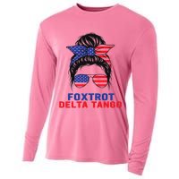 Messy Bun Foxtrots Deltas tango Cooling Performance Long Sleeve Crew
