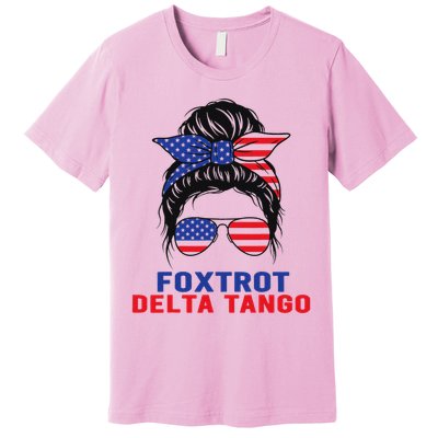Messy Bun Foxtrots Deltas tango Premium T-Shirt