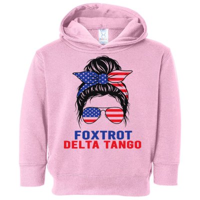 Messy Bun Foxtrots Deltas tango Toddler Hoodie