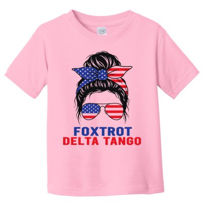 Messy Bun Foxtrots Deltas tango Toddler T-Shirt