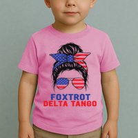 Messy Bun Foxtrots Deltas tango Toddler T-Shirt